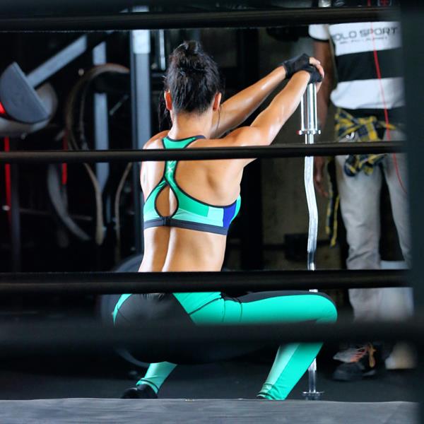 Adriana Lima working out in New York
