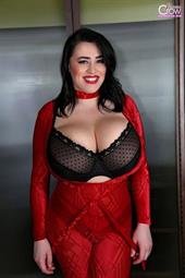 Busty Leanne Crow Looking Seductive Wearing Red Flare Busty Leanne Crow Looking Seductive Wearing Red Flare