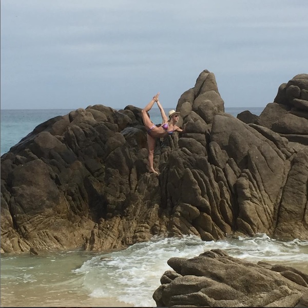 Julianne Hough Yoga at the Beach