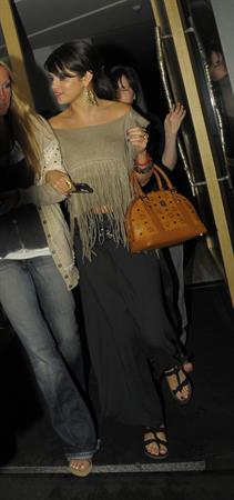 Selena Gomez enjoys a night out at Nobu restaurant in London on July 5, 2011