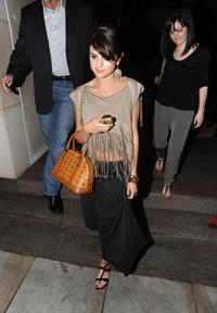 Selena Gomez enjoys a night out at Nobu restaurant in London on July 5, 2011