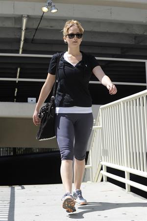 Jennifer Lawrence going to the gym in Los Angeles on June 12, 2012