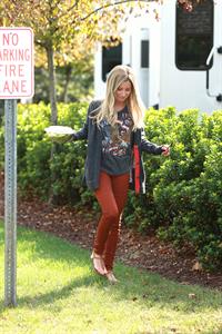 Ashley Tisdale on a lunch break while shooting Scary Movie 5 10/2/12