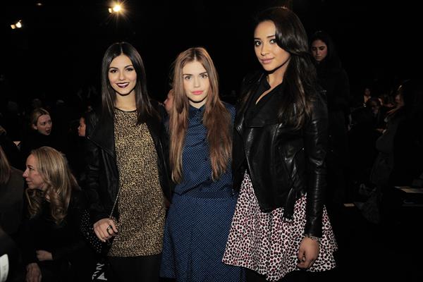 Victoria Justice DKNY Women during Fall 2013 Mercedes-Benz Fashion Week in NY 2/10/13 