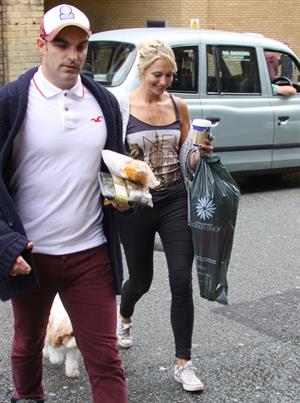 Ali Bastian outside Empire Theatre in Liverpool on July 2, 2012