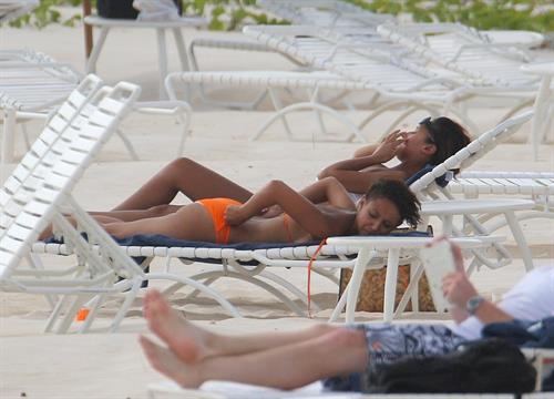 Amelle Berrabah bikini candids Barbados Jan 5, 2010 