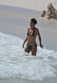 Amelle Berrabah bikini candids in Barbados on Jan 2nd 2010 