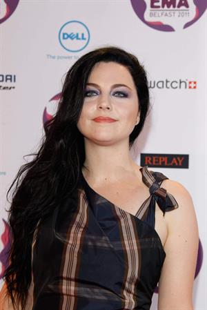 Amy Lee attends the 2011 MTV European Music Awards in Belfast Ireland on November 6, 2011
