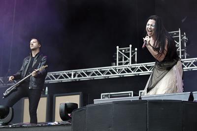 Amy Lee - Evanescence perform at the 2012 Heineken Jammin festival on July 6, 2012