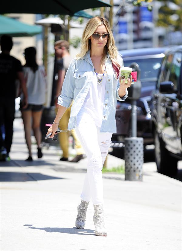 Ashley Tisdale shopping along Robertston Blvd in West Hollywood May 20, 2012 