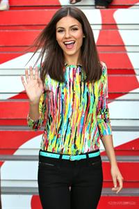 Victoria Justice makes a visit to Extra at The Grove in Los Angeles on March 4, 2013