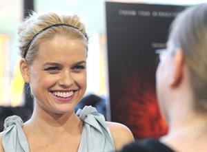 Alice Eve attends the Raven New York Red Carpet Screening Event on April 16, 2012