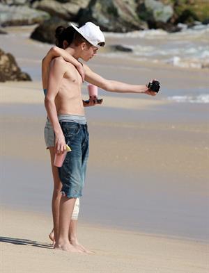 Selena Gomez on vacation in Mexico on December 7, 2011