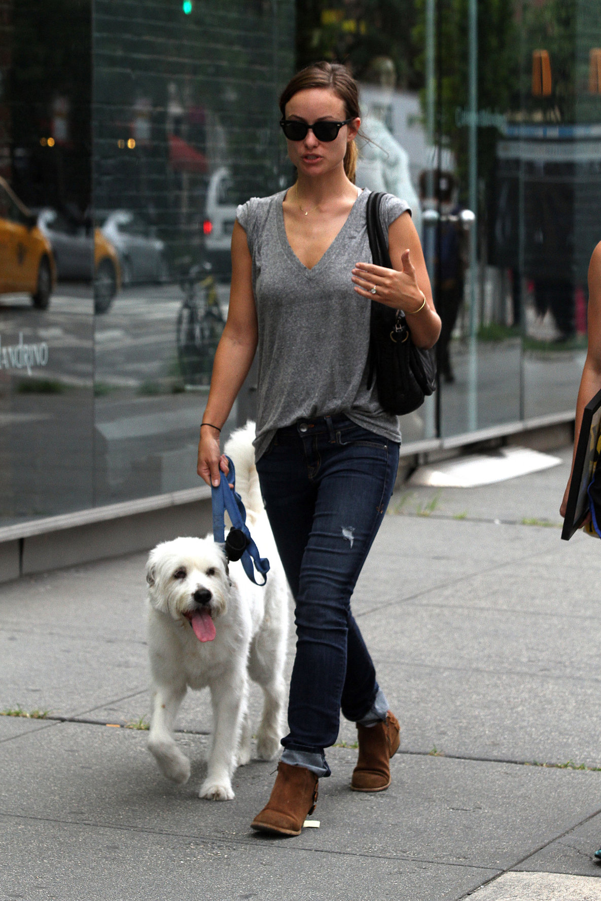 Olivia Wilde walking her dog in New York City - July 22, 2013 