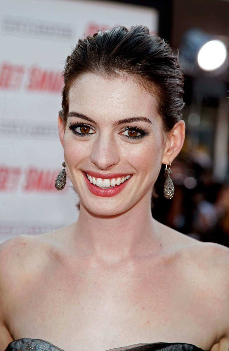 Anne Hathaway attends the premiere of Get Smart in Los Angeles