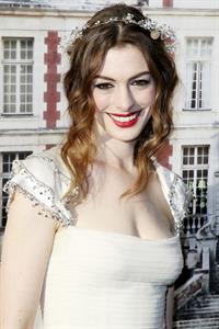 Anne Hathaway Pictures Anne Hathaway White Fairy Tale Love Ball in Paris on July 5, 2011
