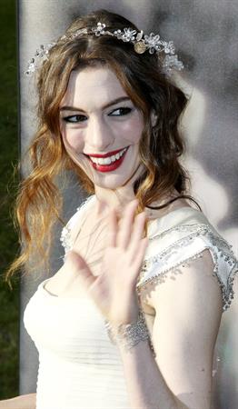 Anne Hathaway White Fairy Tale Love Ball in Paris on July 5, 2011