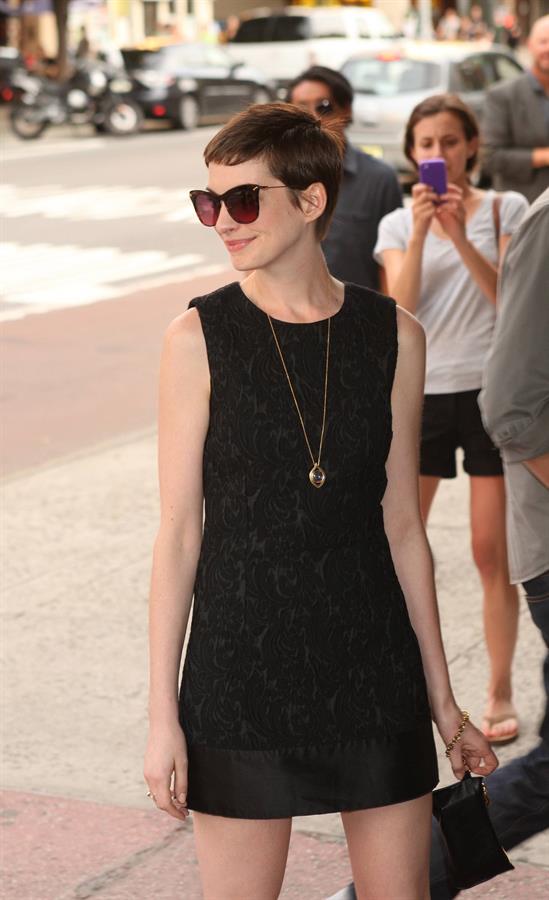 Anne Hathaway Shut Up and Play the Hits premiere in New York July 10, 2012