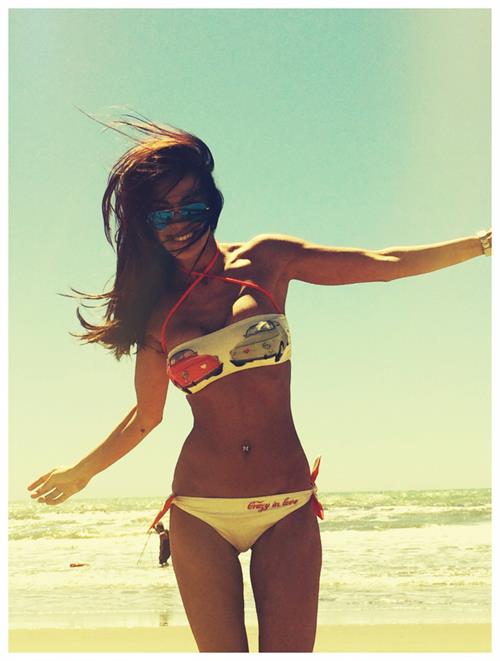 Melita Toniolo in a bikini