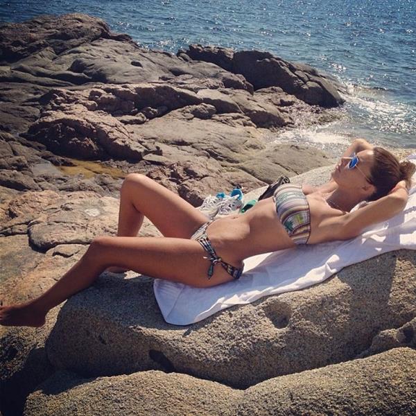 Melita Toniolo in a bikini