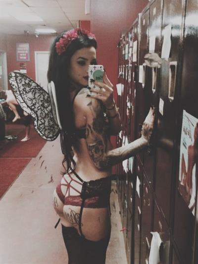 Anonymous in lingerie taking a selfie