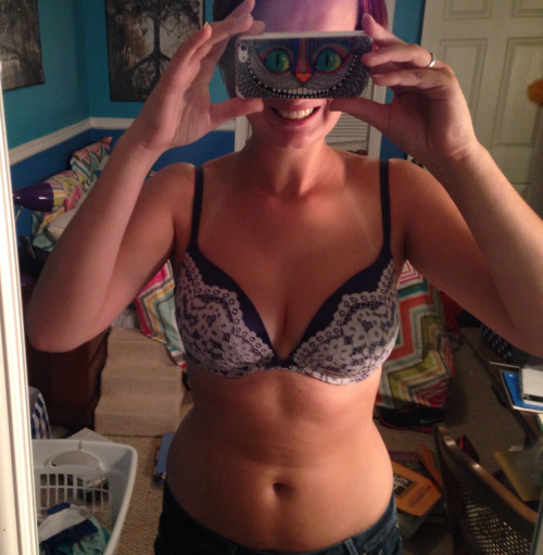 Anonymous in lingerie taking a selfie