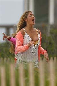 Kate Upton on the set of 'The Other Woman' in NY on June 6, 2013