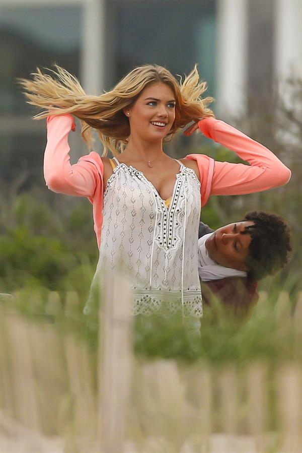 Kate Upton on the set of 'The Other Woman' in NY on June 6, 2013