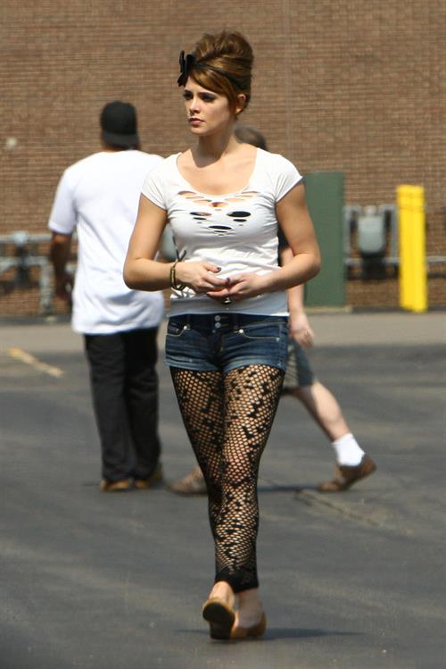Ashley Greene on the set of lol Laughing out Loud in Detroit July 16, 2010 