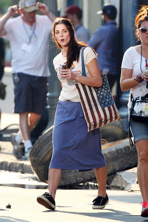 Ashley Greene Pictures Ashley Greene on the set of CBGB in Savannah on July 2, 2012