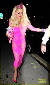 Rita Ora as Barbie for Halloween