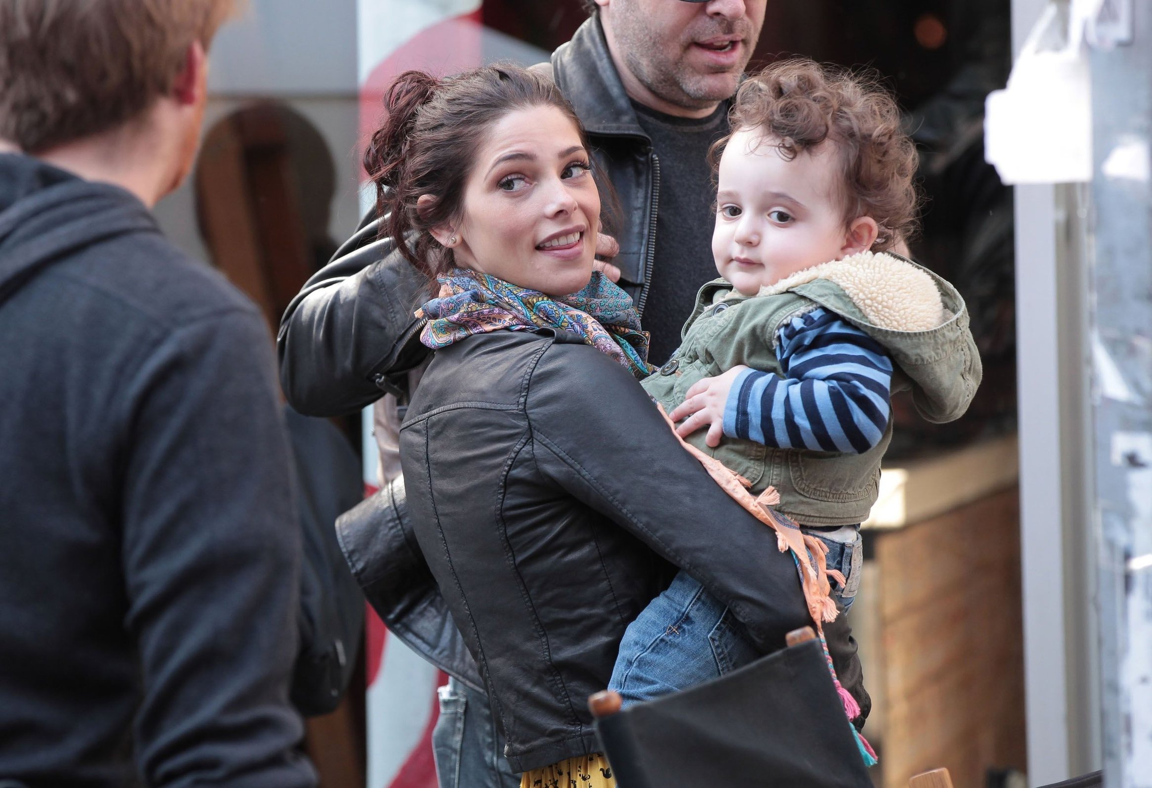 Ashley Greene on the set of Americana in New York City on March 14, 2012
