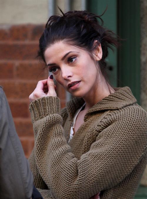 Ashley Greene on the set of Americana in New York City on March 14, 2012