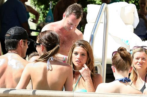 Ashley Greene hosts a pool party at the Wet Republic on August 7, 2010 in Las Vegas, Nevada