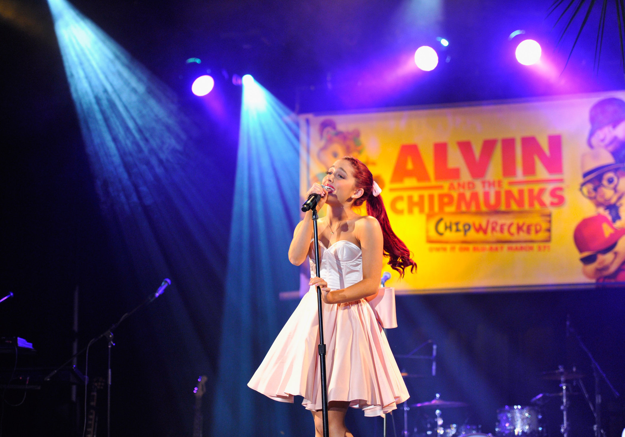 Ariana Grande Alvin and the Chipmunks Chipwrecked dvd release concert in Los Angeles on March 26, 2012