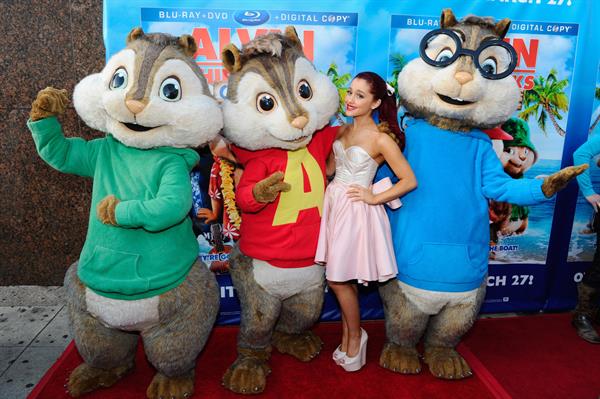 Ariana Grande Alvin and the Chipmunks Chipwrecked dvd release concert in Los Angeles on March 26, 2012