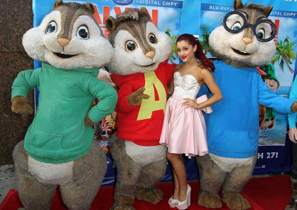 Ariana Grande Alvin and the Chipmunks Chipwrecked dvd release concert in Los Angeles on March 26, 2012