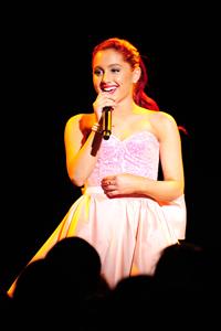 Ariana Grande performs at the Roxy West Hollywood on February 19, 2012