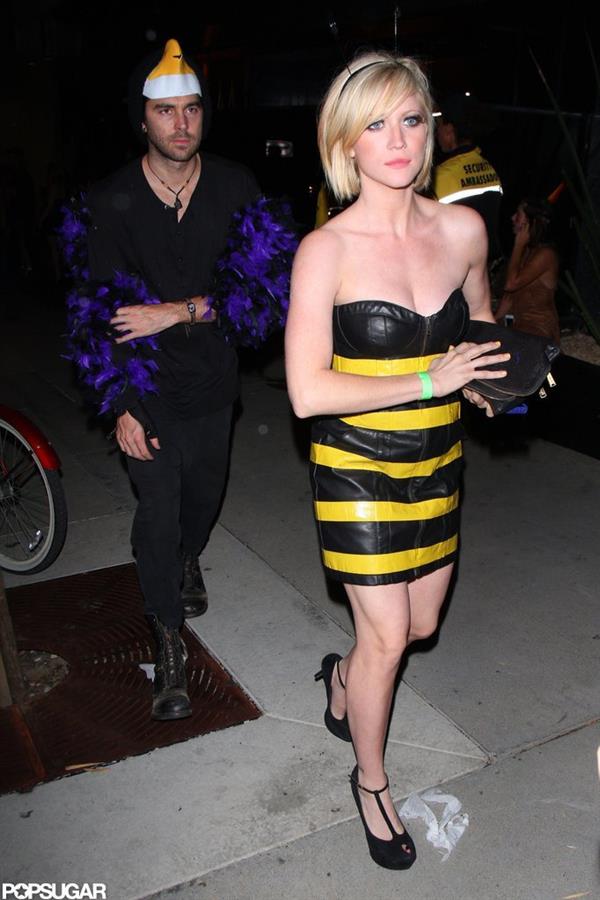 Brittany Snow as a bumble bee for Halloween