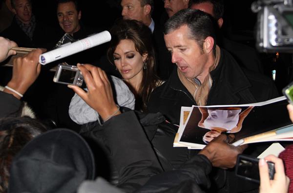 Angelina Jolie the Tourist world premiere in New York on December 6, 2010