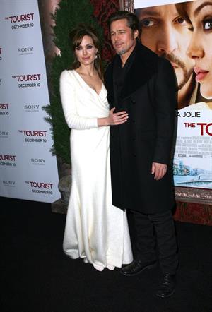 Angelina Jolie the Tourist world premiere in New York on December 6, 2010