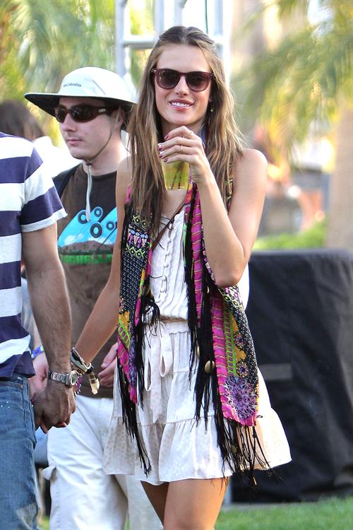 Alessandra Ambrosio at Coachella Valley Music and Arts Festival day 1 on April 15, 2011 
