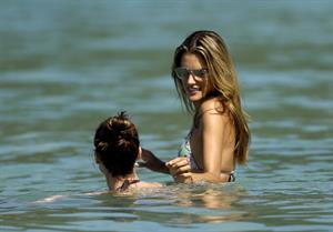 Alessandra Ambrosio Saint Barthelemy Candids on January 22, 2009 