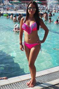 Andrea Jones in a bikini