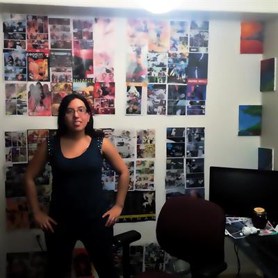 from around Heaven Sent Gaming's website and their social networks and all-that. i think the one of her bra is from one of the short-lived snapchats or something or other.