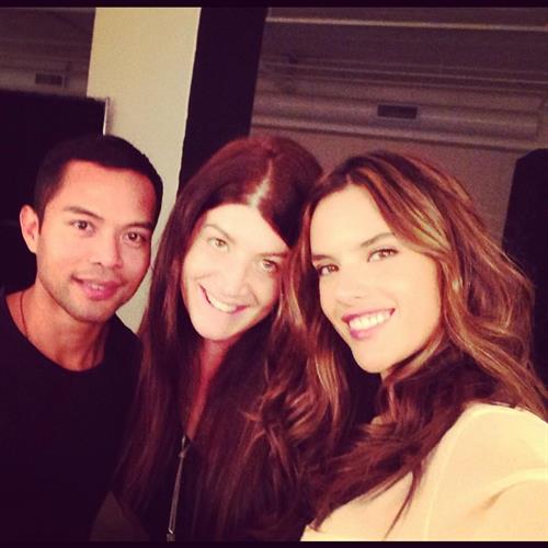 Alessandra Ambrosio taking a selfie