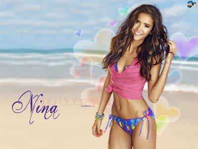 Nina Dobrev in a bikini
