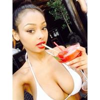 Jayde Pierce in a bikini taking a selfie