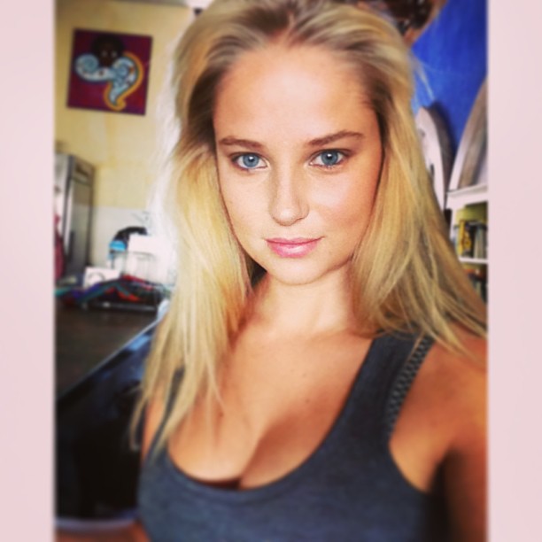 Genevieve Morton taking a selfie