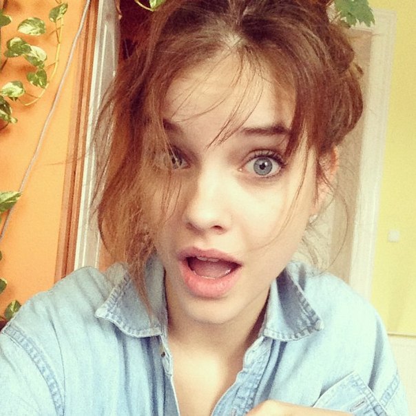 Barbara Palvin taking a selfie